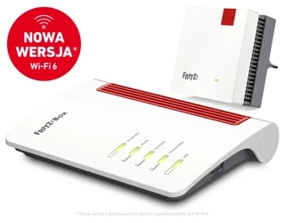 Router Wi-Fi FRITZ!Box 7530 AX DSL WAN Wi-Fi 6 + Wzmacniacz Wi-Fi FRITZ!Repeater 1200 AX Wi-Fi 6 MESH