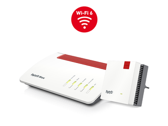 Router Wi-Fi FRITZ!Box 7590 AX DSL WAN Wi-Fi 6 MESH + Wzmacniacz Wi-Fi FRITZ!Repeater 1200 AX Wi-Fi 6 MESH